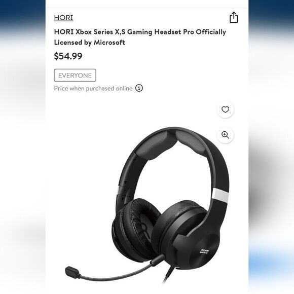 HORI Xbox Series X , S Gaming Headset Pro Officially Licensed by Microsoft - Picture 5 of 10